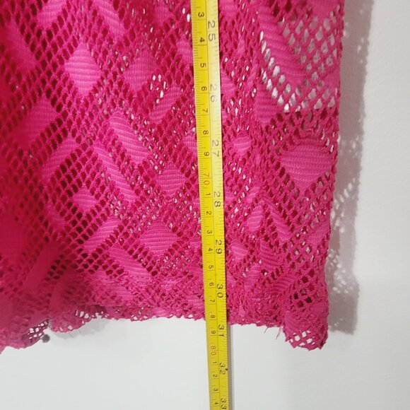 MyStyle Pink Romper Mesh Sleeveless Shorts Swim Suit Coverup Lightweight Small - Picture 9 of 10